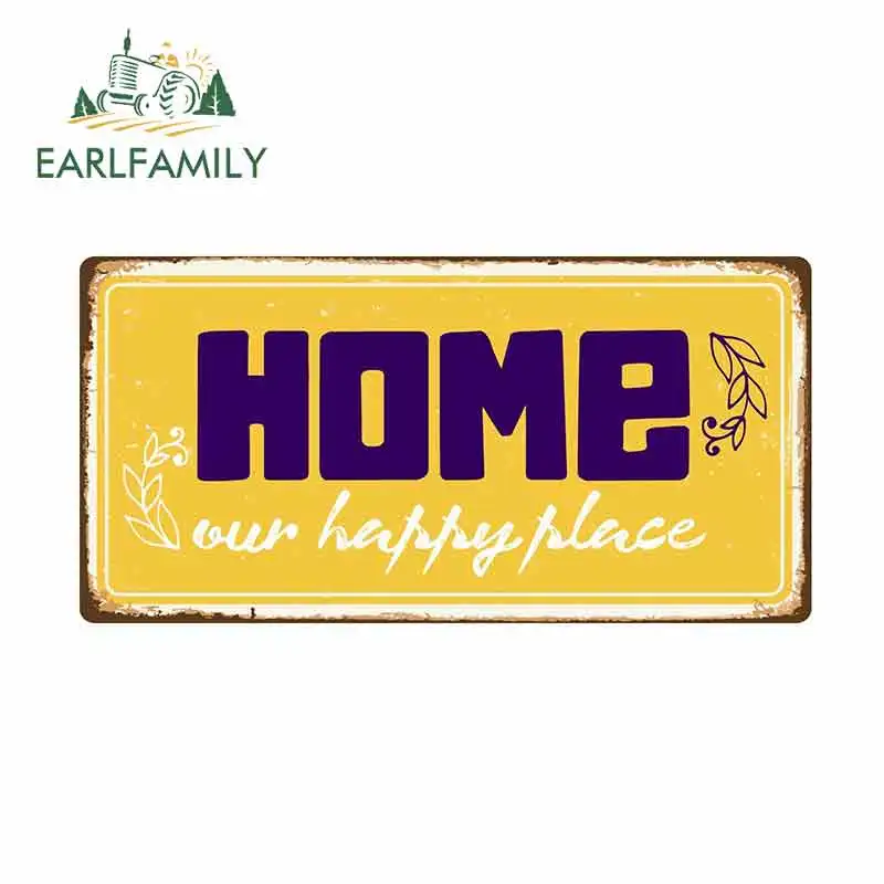 EARLFAMILY 13 см x 6 5 для дома наш Счастливый знак места Смешные виниловые наклейки на