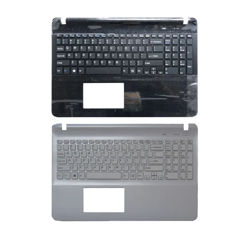 Американская Клавиатура для ноутбука sony Vaio SVF152A29T SVF1521 SVF152C26L SVF153A1YL SVF15218CXW черная/белая верхняя крышка