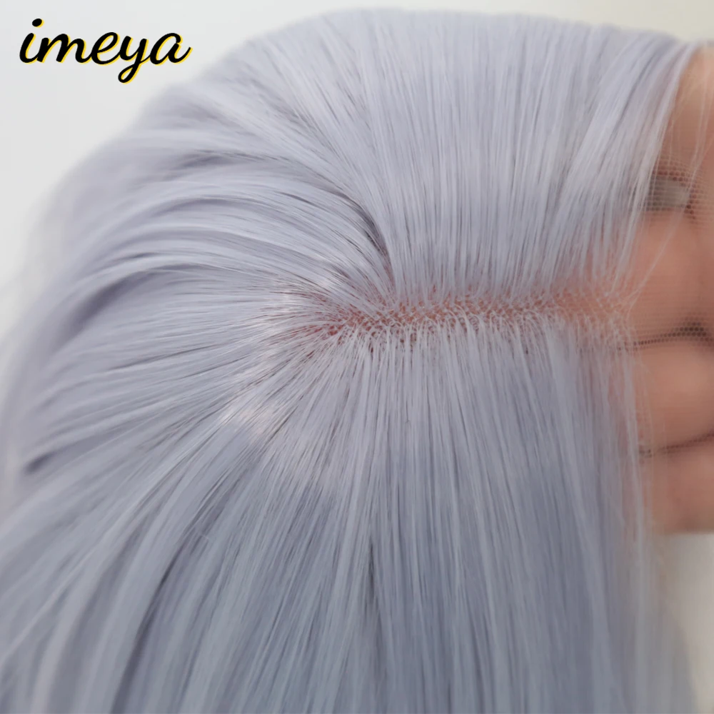 Imeya, 150% плотность, 24 дюйма, шелковистые прямые парики, термостойкие волосы, синтетические, 13x3, парики на кружеве для женщин, можно косплей, парики