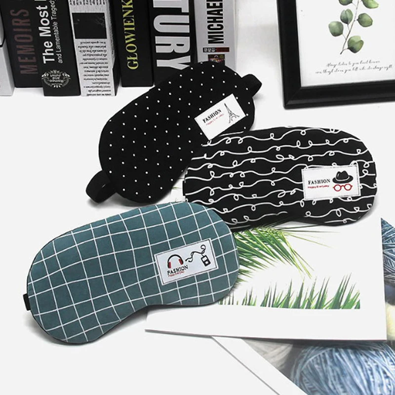 Модные полосатые хлопковые маски для глаз дорожная Расслабляющая Спящая помощь
