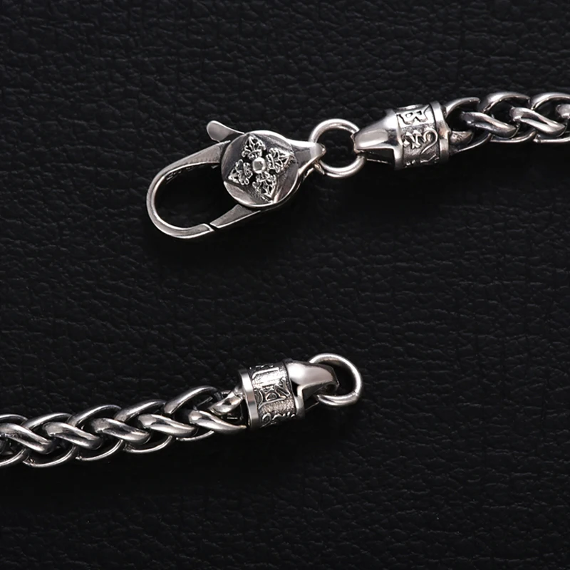 ZABRA Роскошные тяжелые цепи Сингапур реальные твердого 925 пробы серебра Таиланд