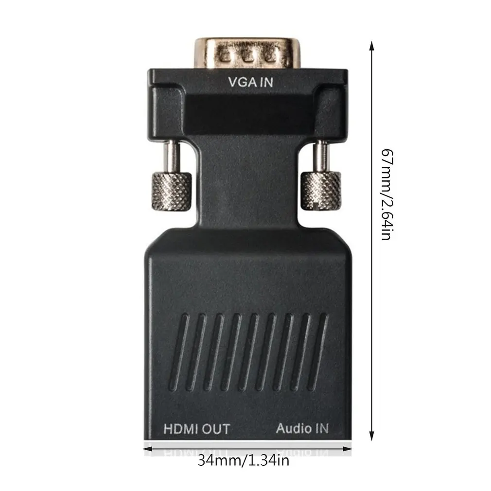 VGA мужчина к HDMI Женский конвертер с аудио-адаптером кабели 1080P для HDTV монитор проектор ПК PS3
