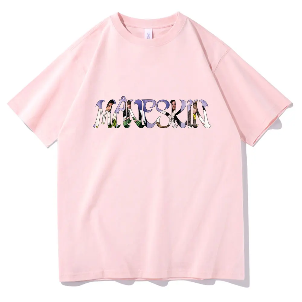 

Italian Combination Maneskin Tshirt Men Women Shrink-proof Cotton T-shirt Top Unisex Hip Hop Street T Shirt Summer All-match Tee