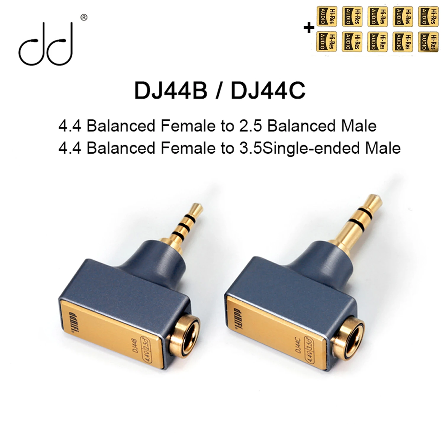 Аудиоадаптер DD ddHiFi DJ44B DJ44C 4 сбалансированный (гнездо) на 2 5 симметричный/3