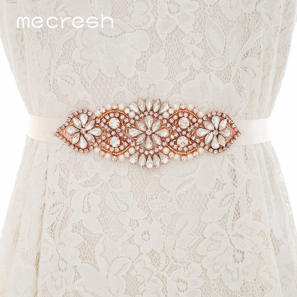 Mecresh ручной работы имитация жемчуга ремешок для свадебного платья женщин розовое