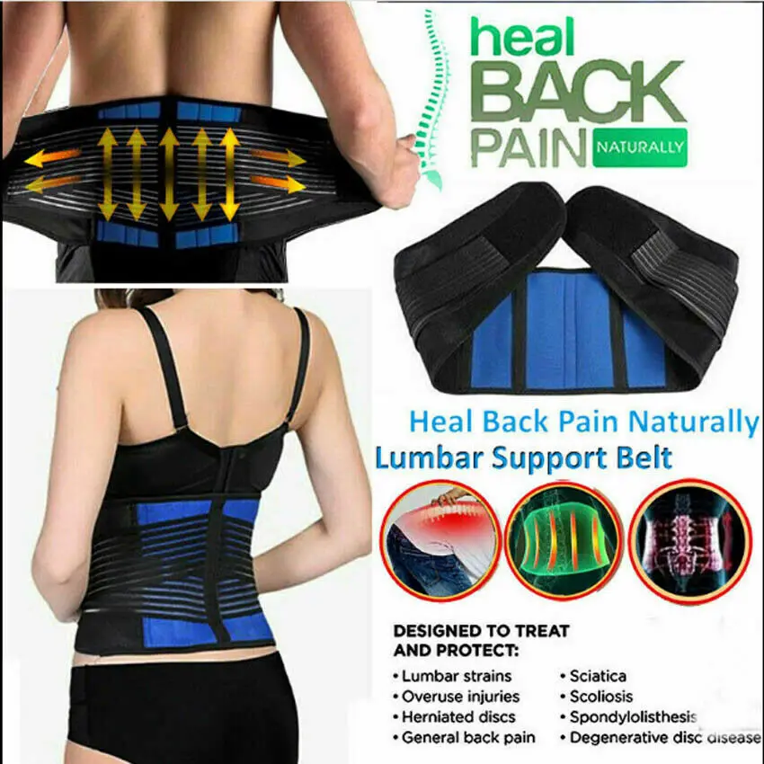 

Регулируемый Поясничный ремень большого размера, Поддержка нижней части талии и спины, облегчение боли, удобный неопреновый, поддержка дво...