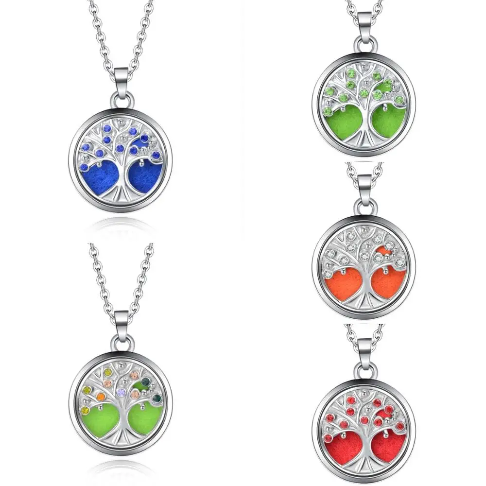 10 шт./лот красочные ожерелья с алмазным деревом для ароматерапии открытый парфюм