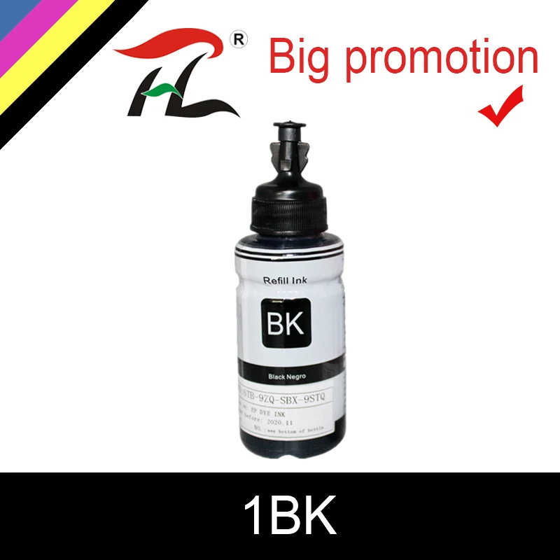 HTL 1pk чернила для заправки чернил совместимые с epson L200 L210 L222 L100 L110 L120 L132 L550 L555 L300 L355