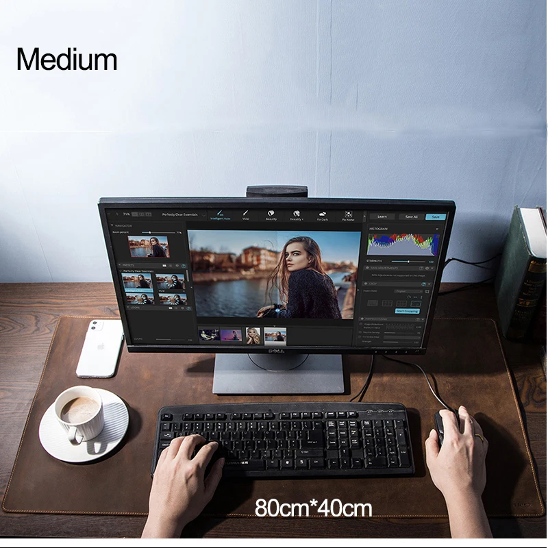 Contact's Crazy Horse Leather Office Desk Mat Large Size MousePad and Keyboard Pad Table Cover Pads Gamer For Laptop Computer