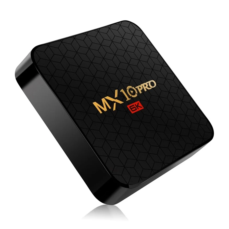Mx10 Pro Smart Tv Box Android 9.0 Allwinner H6 Uhd 4K Media Player 6K Image Decoding 4Gb / 32Gb 2.4G Wifi 100M Lan Usb3.0 H.265 |