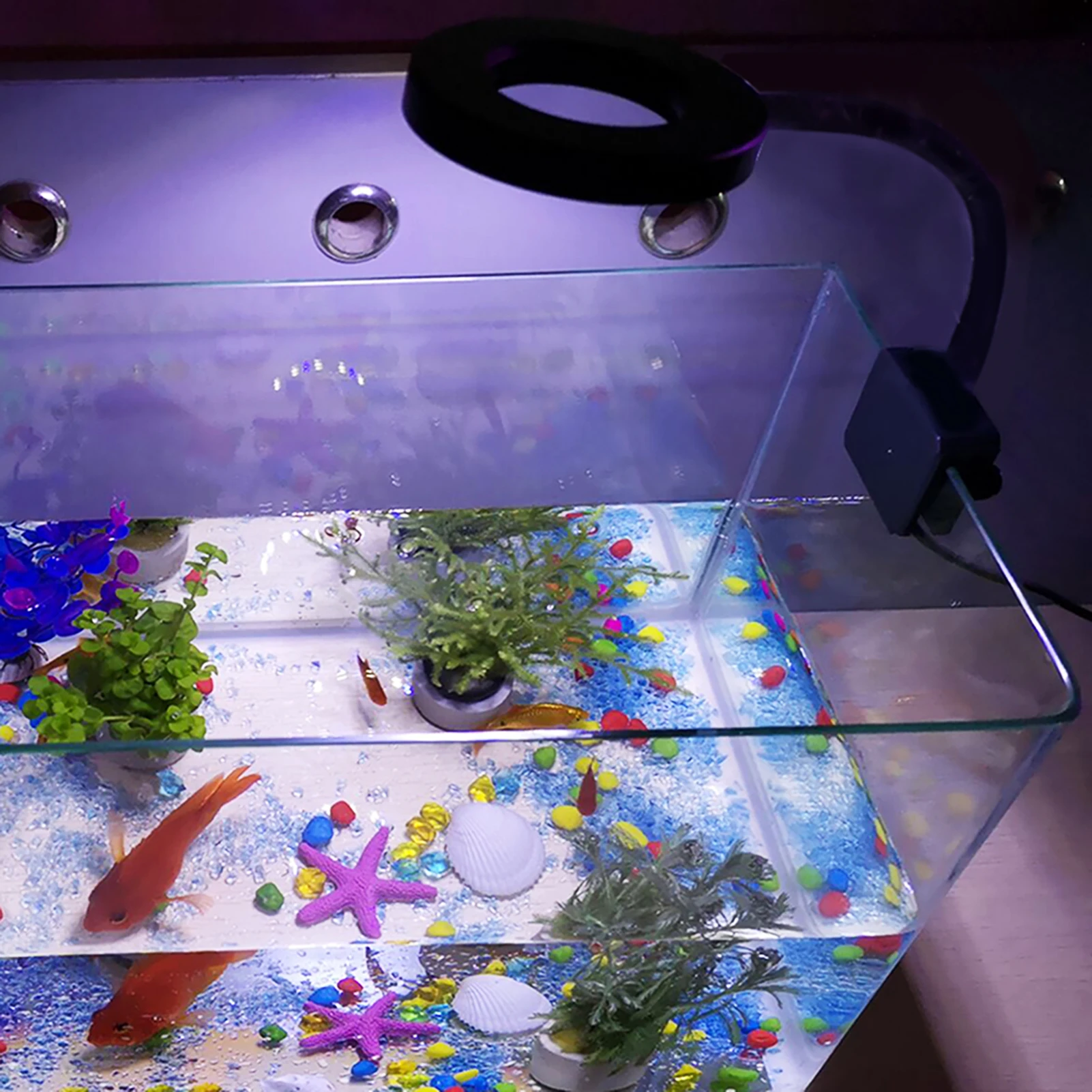 

USB DC 5V 7W 18 LED Aquarium Light Fish Jar Clamp Clip View Lamp 3 Colors Dimmable Flexible Bendable Foldable Tube Portable