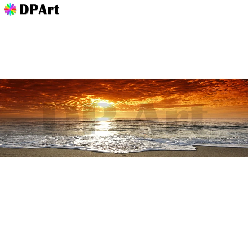 

Алмазная живопись, полноразмерная/круглая вышивка, морской пляж, закат, 5D алмазная живопись, вышивка крестиком, кристальная картина M1711