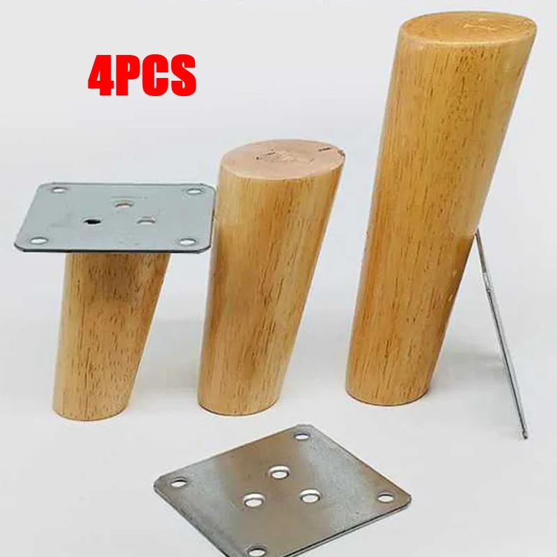 

4PCS Wooden Furniture Legs of a Table Solid Wood Foot Wardrobes Cabinets Closets TV Stand Racks Cabinet Legs For Bed Frame