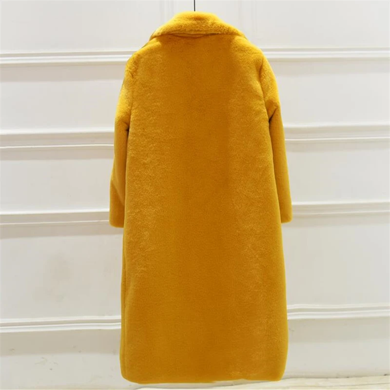 Женское пальто из искусственного меха норки зимняя модная новинка плотное