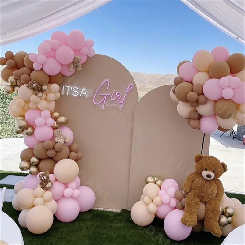 

172Pc Macaron Pink DIY Balloons Set Metallic Gold Chrome Baloon Arch Garland Kit Party Decoration Birthday Wedding Baby Shower