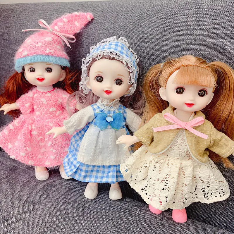 

15CMbjd Doll 1/12 Doll Fashion Doll 13 Movable Joint 3D Real Eye Mini Doll Birthday Gift Girlâ€™s Gift Childrenâ€™s Day Gift
