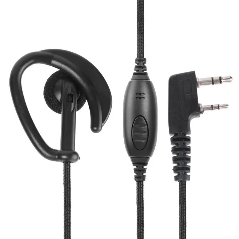 2Pin PTT наушник регулируемый объем нейлоновый провод ушной крючок Наушники для Kenwood широко используется в полиции армии телохранников