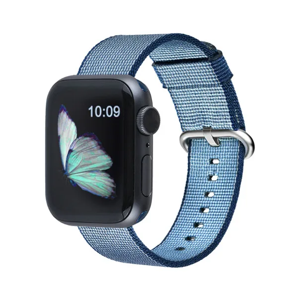 Тканый нейлоновый сменный ремешок для Apple Watch series 4/5 40 мм 44 мм тканевый браслет для Iwatch series 3 2 1 38 мм 42 мм - Цвет ремешка: Color 17