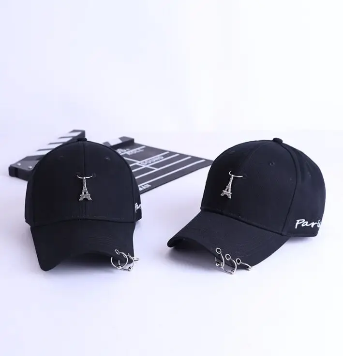 Детская хлопковая бейсболка в стиле хип хоп с металлической подвеской виде