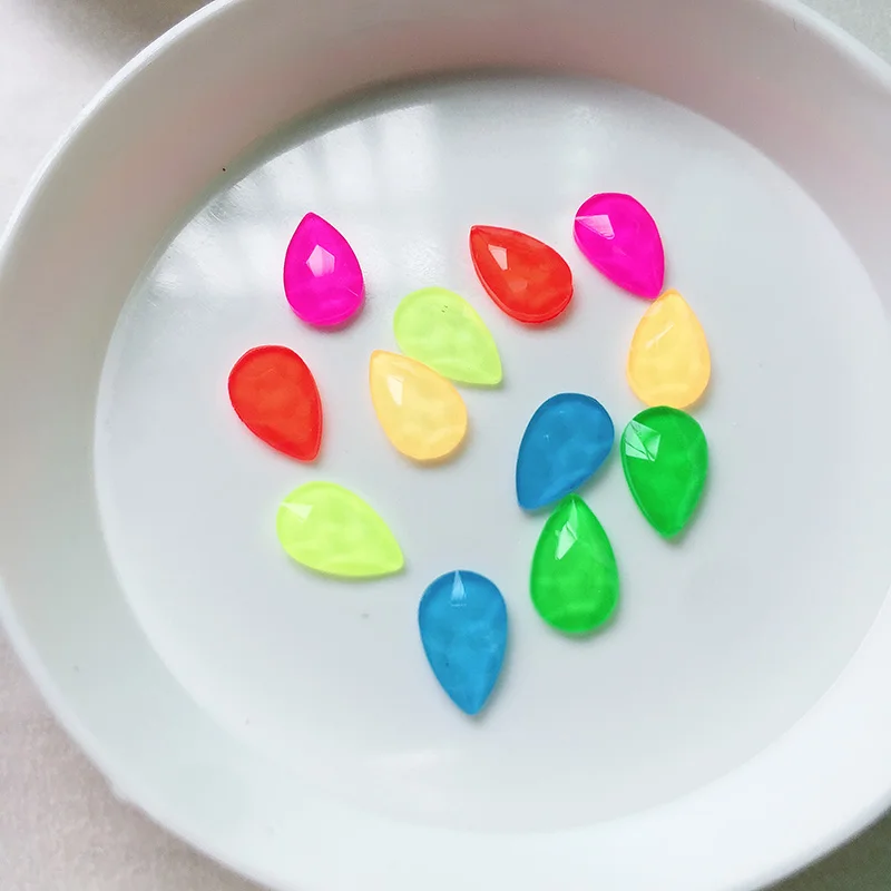 Drop Mix color Флуоресцентный мокко Стразы для ногтей со стразами для дизайн ногтей стекло разные формы ювелирные изделия с бриллиантами декоративный камень для ногтей украшения для маникюра 30 шт./лот - Цвет: Drop Mix color