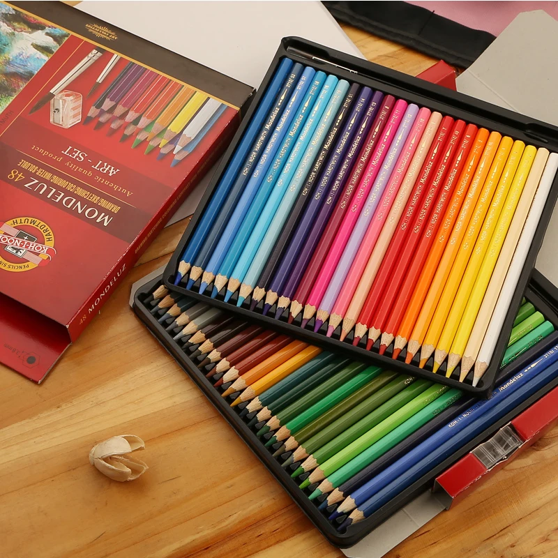 

Koh-i-noor 24 36 48 72Colors WaterColor Colored Pencils Mondeluz Aquarell Drawing Pencils Set For Drawing Art Supplies