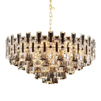 golden crystal chandeliersluxury villa crystal living room chandelierled bulb as giftfree shipping