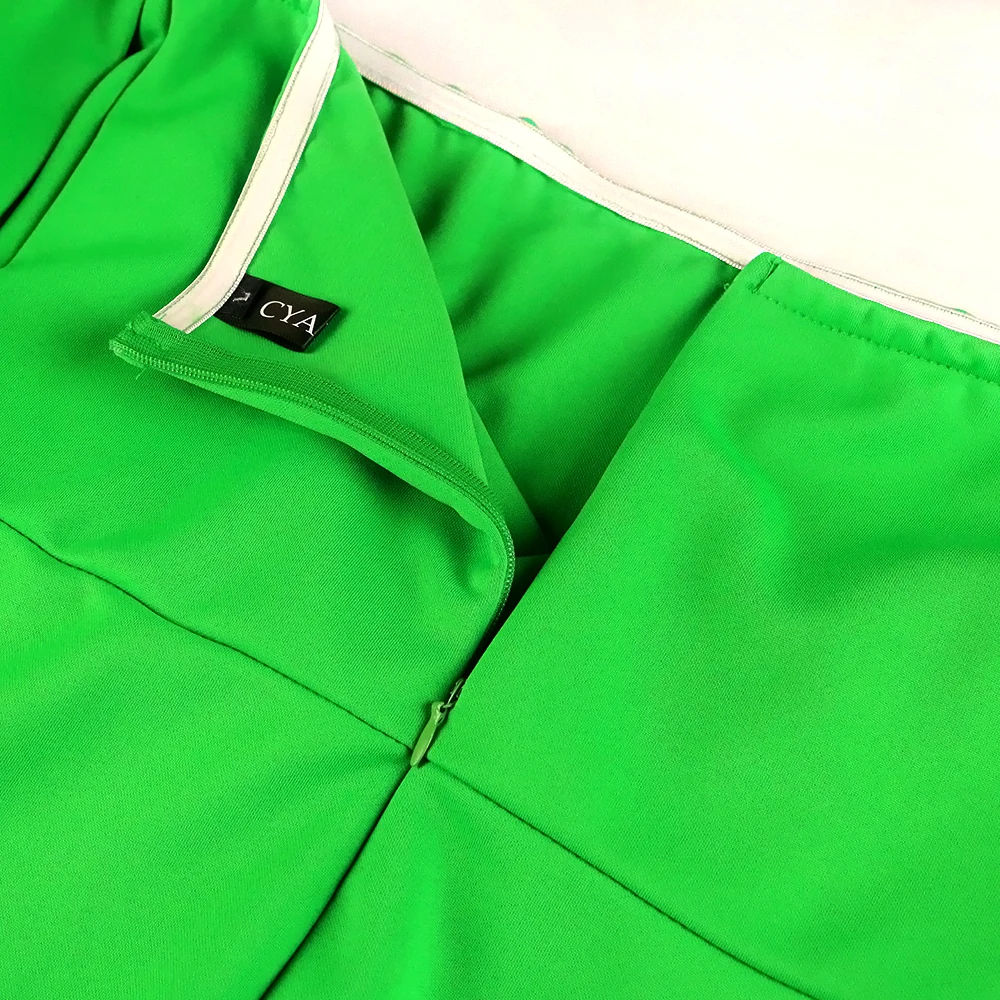 

Woman Dress Vintage Puffy Sleeve Bare Shoulder Backless Slim Fit Dress Elegant Ladies Spring Summer Green Midi Pencil Dress