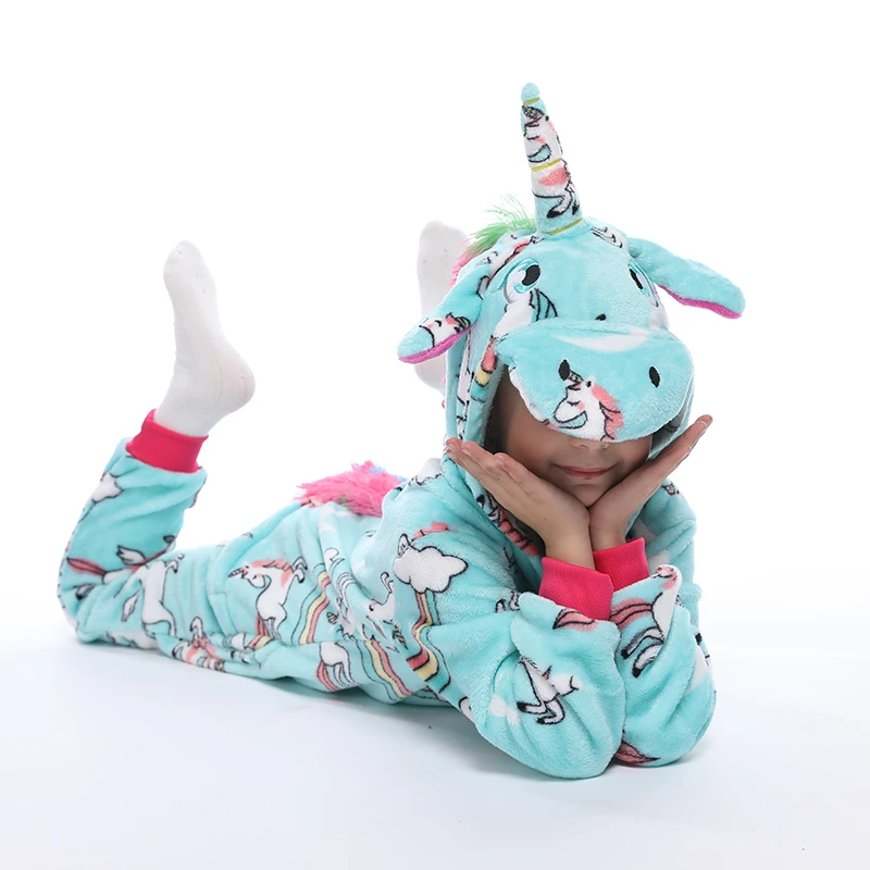

Kigurumi Unicorn Pajamas Children's Sleepwear for Boys Girls Kids Onesies Animal Overalls Licorne Panda Anime Costumes Jumpsuit