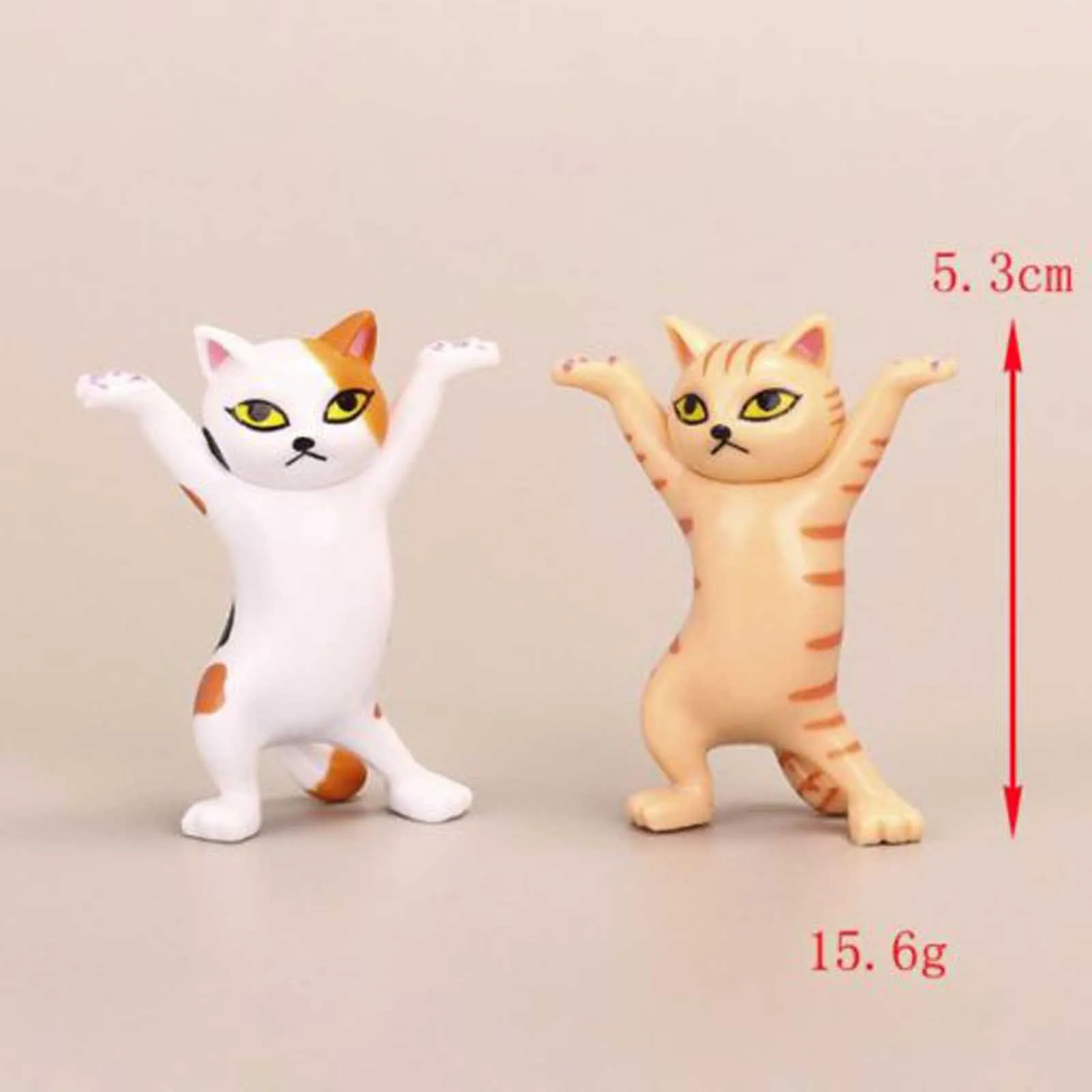 

5pc Dancing Cat Figure Anime And Enchanting Kitty Toy Doll Peripheral Enchanting Table Decoration Fashion Sculpture 2021