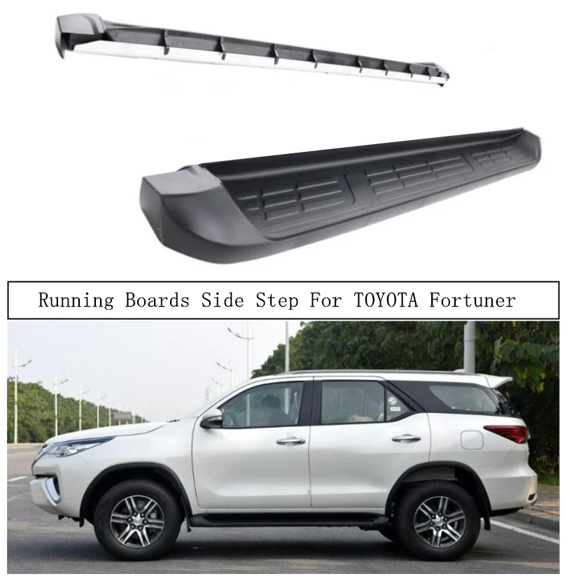 Подножки для TOYOTA Fortuner 2008 2021 боковые ступенчатые педали высококачественные
