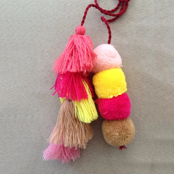 1 шт. разноцветный брелок для ключей в стиле бохо|Брелоки| |