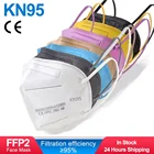10-200 шт. KN95 Защитная черная маска FPP2 Homologada 5 Ply FFP2mask FFP2 Сертификат CE маска FFP 2 цветная маска FFPP2