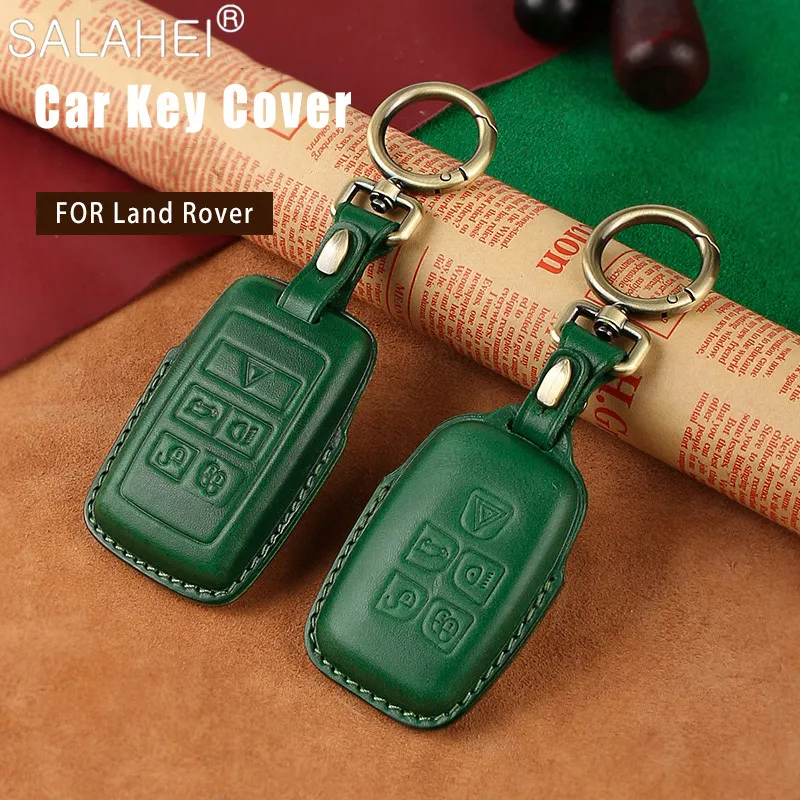 

Leather Car Key Case For Land Rover A8 A9 Range Rover Sport 4Evoque Freelander 2 Discovery 1 3 4 for Jaguar XE XJ XJL XF C-X16