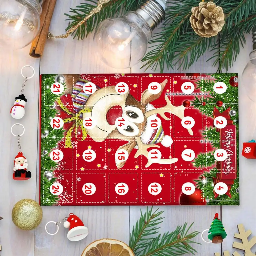 

Fine Workmanship Christmas Keychain Calendar Lightweight Funny Fashion Lovely Christmas Keychain Tree Pendant