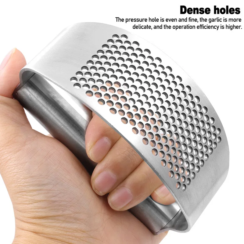 

Multi-function Manual Garlic Press Curved Garlic Grinding Slicer Chopper Stainless Steel Garlic Presses Cooking Gadgets Tool