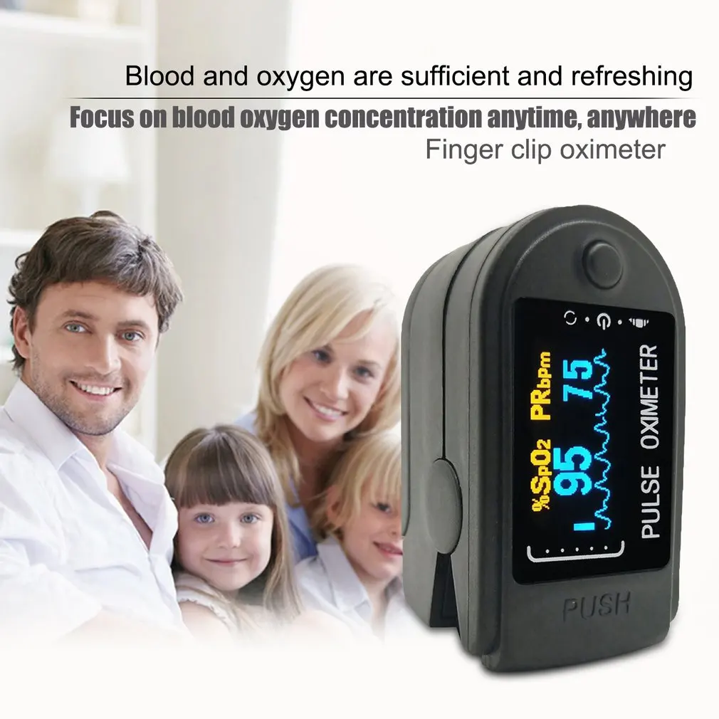 

Finger Pulse Oximeter Finger Clip Heartbeat Pulse Oximeter Portable Heart Rate Spo2 Monitor Blood Oxygen Meter Sensor