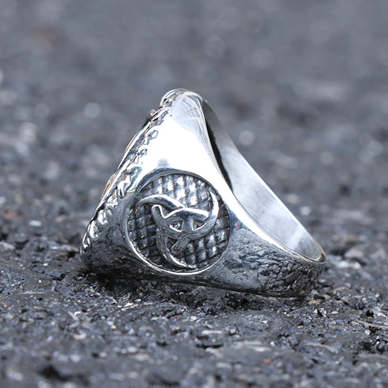 Уникальный дизайн с выбитым принтом Viking Valknut кольца Для мужчин мальчиков 316L