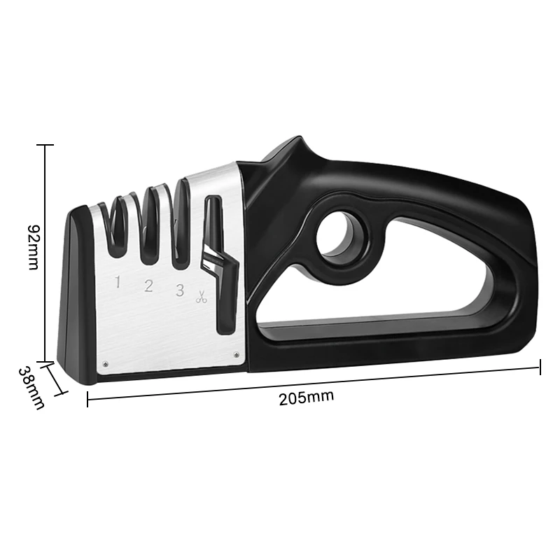 

Stone Grinder knives Whetstone Tungsten Diamond Ceramic Sharpener Tool Knife Sharpener 3 Stages Professional Kitchen Sharpening
