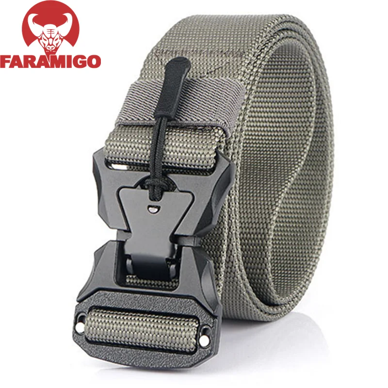 

Nylon Tactical belt Military high quality men's training belt metal multifunctional buckle outdoor Battle sports new Alloy 2