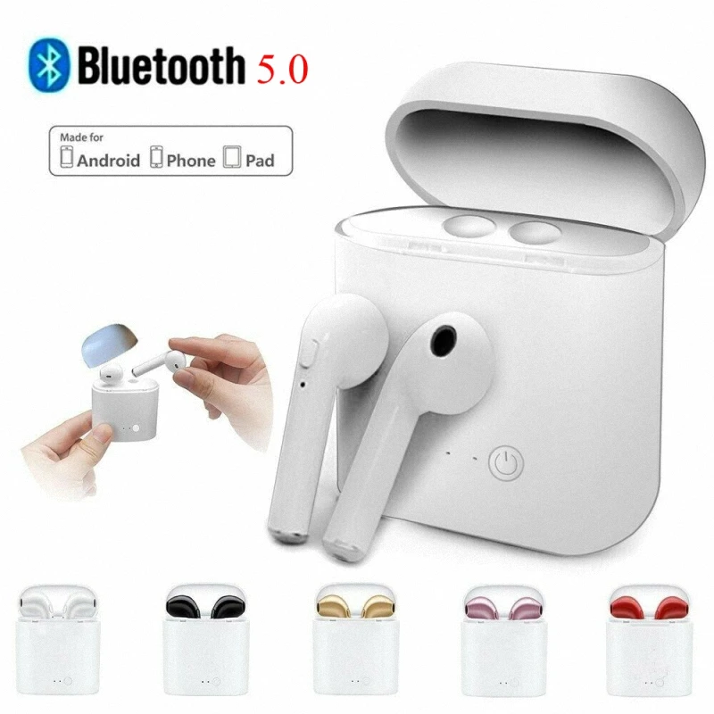 Туры беспроводные i7S TWS Bluetooth наушники стерео вкладыши Наушники с зарядным