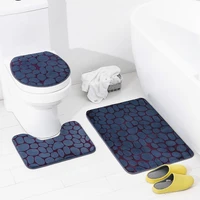 set of 3pcs bathroom bath mat set toilet soft bath mat bathroom decor rug shower soft carpets set toilet lid cover floor mats