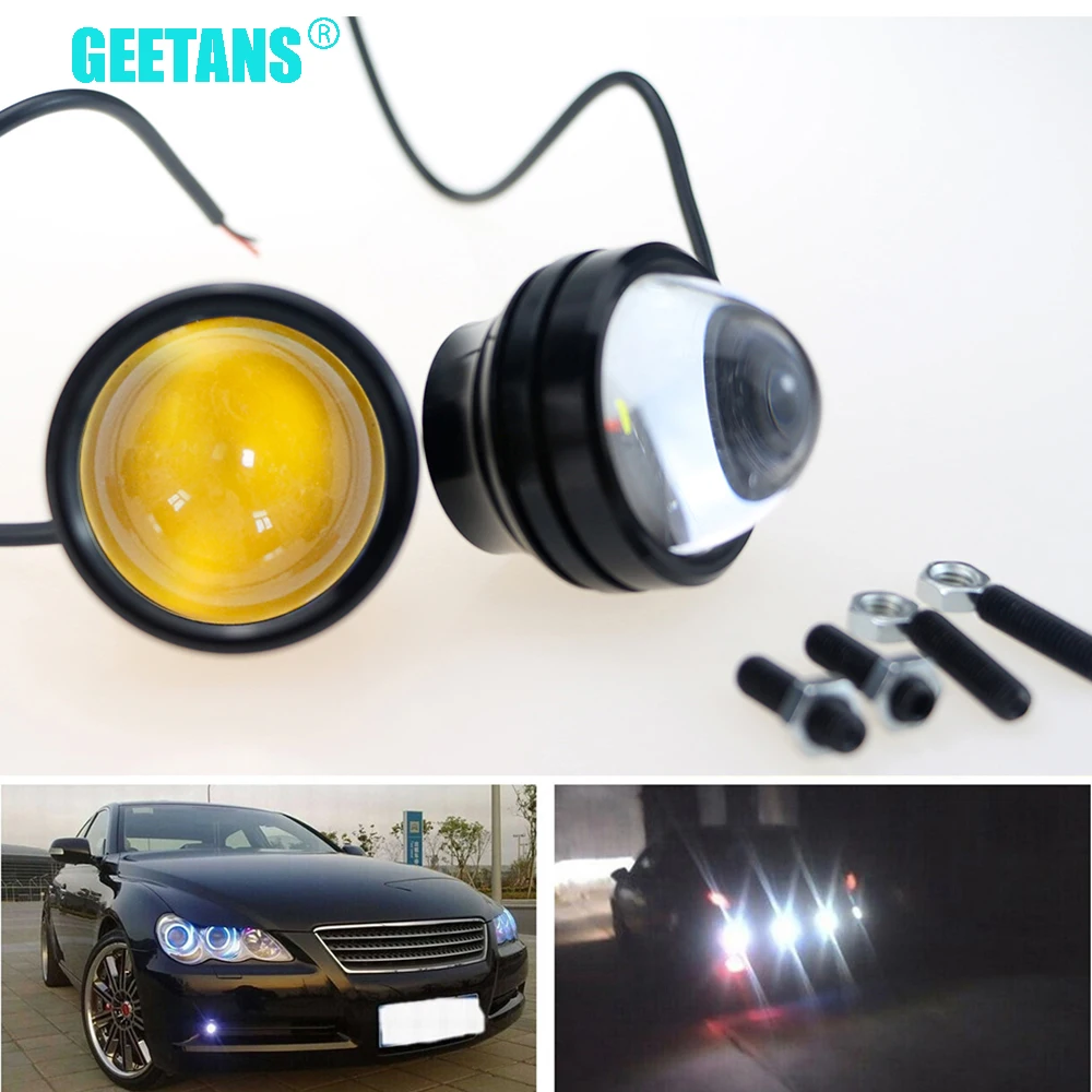GEETANS 2 шт. 15 Вт 12 в автомобильный DRL рыбий глаз светильник светодиодный
