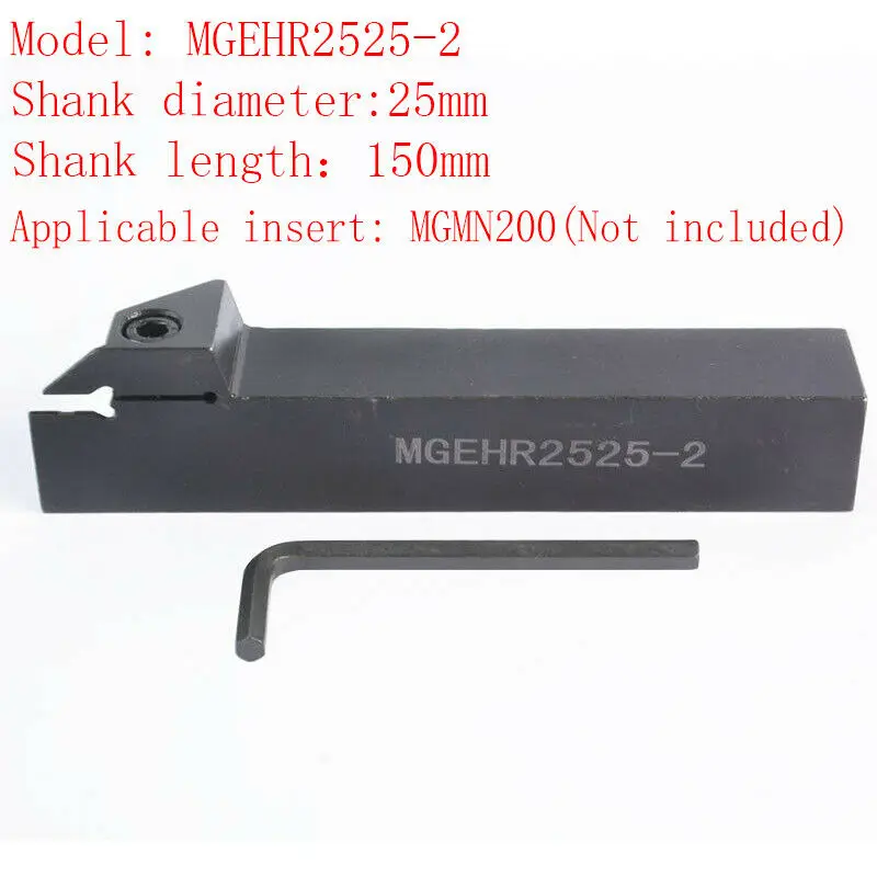 

1pc MGEHR MGEHR2525-2 grooving turning tools 25x150mm 2mm width cutter lathe For MGMN200 External Grooving Cut-Off Toolholder