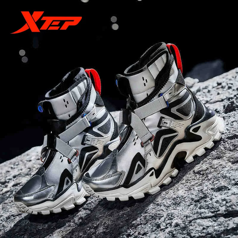 Xtep Moon Landing Walk/мужская повседневная обувь Высокие носки Нескользящая Лунная