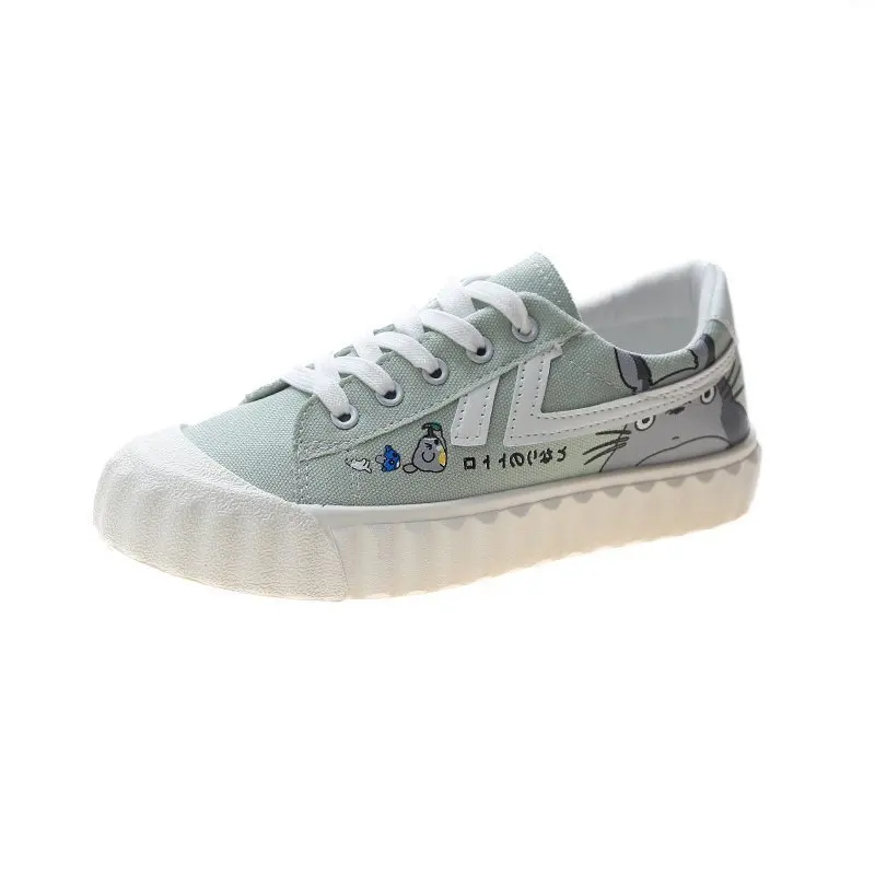 

canvas shoes female college 2020 new summer with thick-soled leisure ins tide