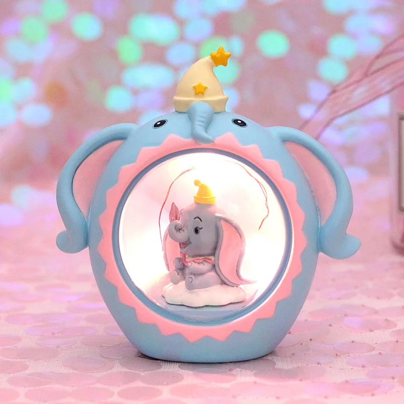 blue Творческий Starlight Dumbo ночник Подарки для детей студентов Выпускной украшения дома игрушки Дети коллекционные - Испускаемый цвет: blue