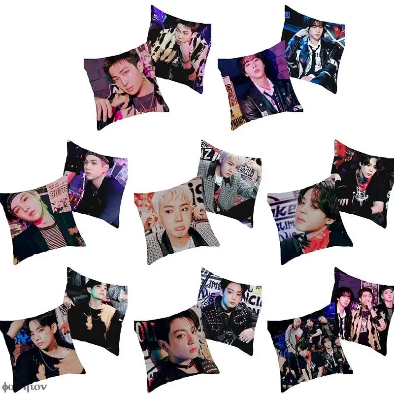 Популярная Корейская атласная Наволочка на заказ Cha Astro EunWoo 45x45 см (две стороны)