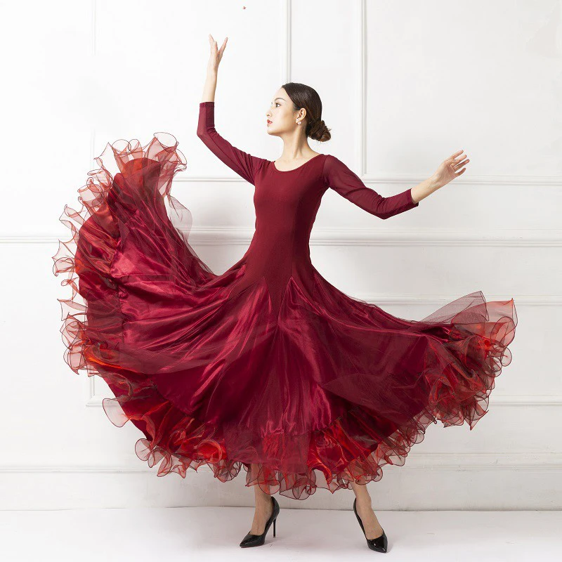

Высококачественное пикантное новое платье для бальных танцев стандартные платья костюм для современных танцев женское платье для бальных ...