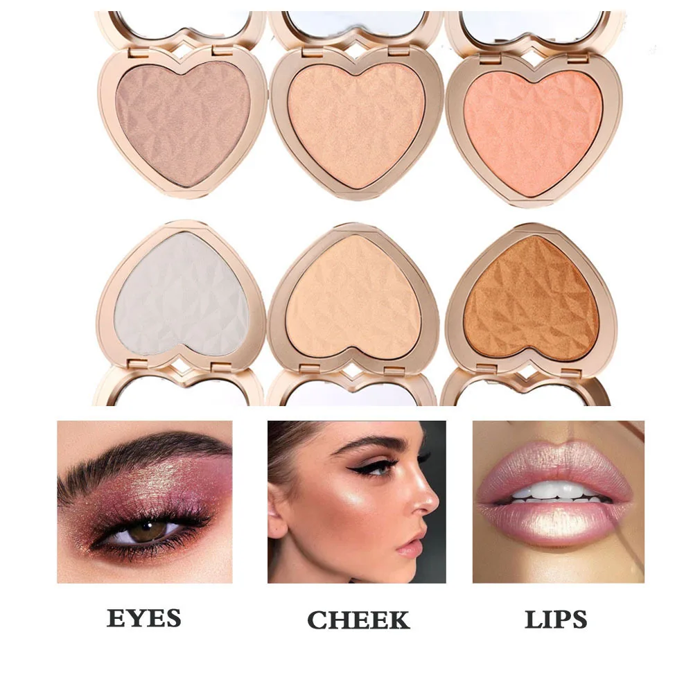 LUWHICEY 8 цветов Хайлайтер для лица бронзатор палитра макияжа Блестящий хайлайтер