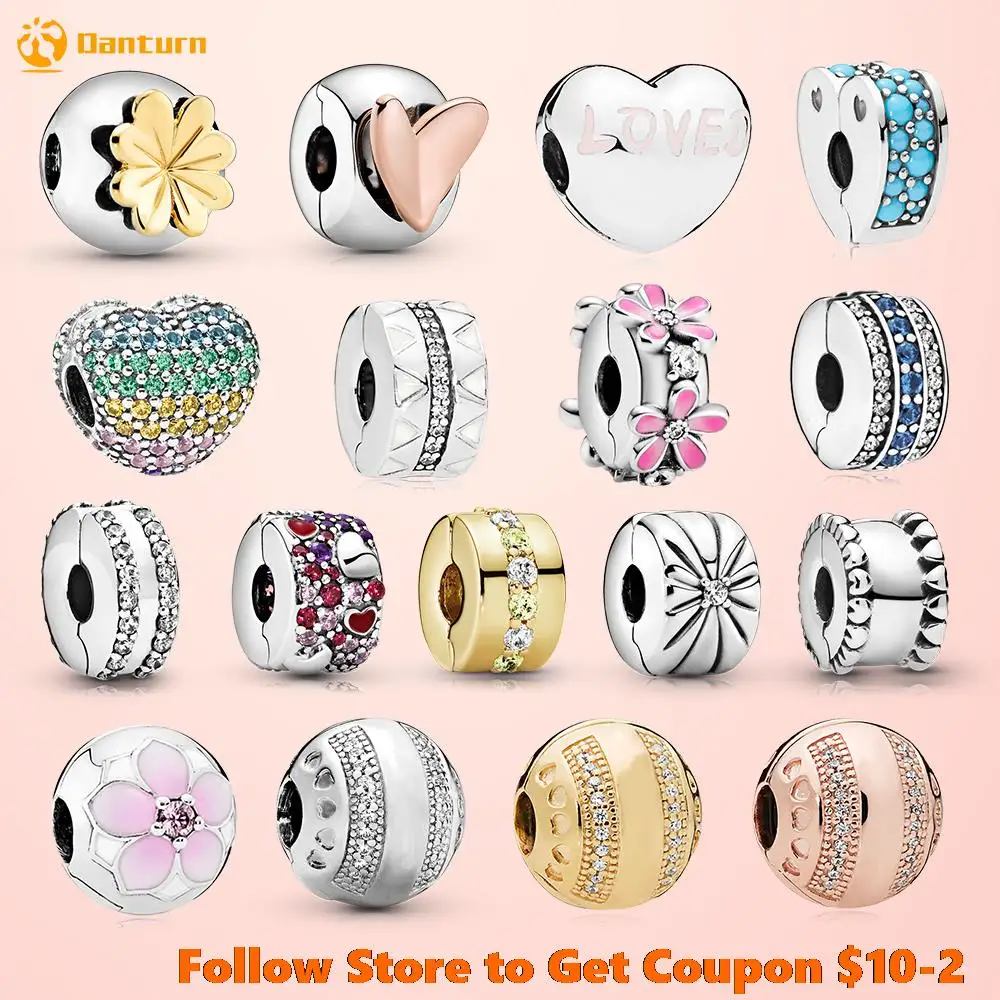 Женская модель 100% Серебряные Зажимы круглая подкладка бусины сердца Маргаритка